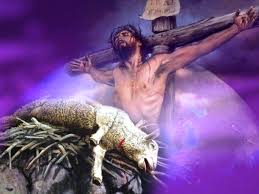 Jesus p korset slakta lam