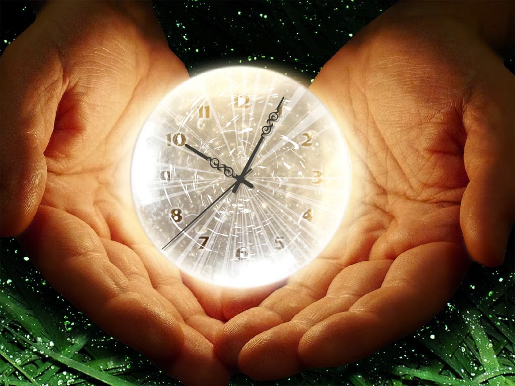 clock in hands